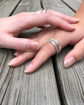 Molten small - handgjord ring av återvunnet silver