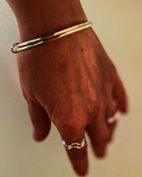 Double - stelt armband i återvunnet silver