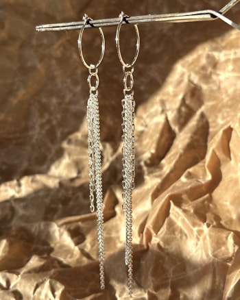Boho - örhängen i återvunnet silver