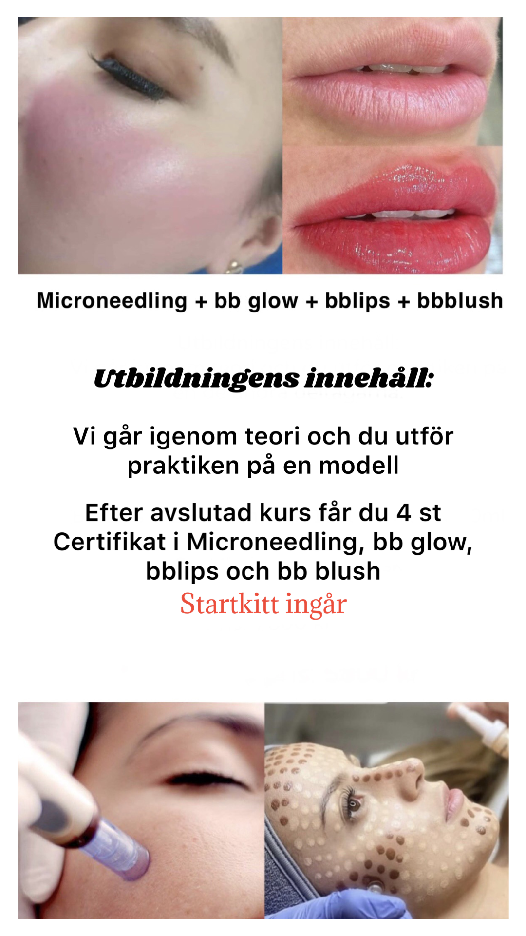 KOMBO- microneedling + Bb glow- Bb lips+ Bb blush