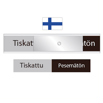Finlands diskskylt - Tiskattu / Pesemätön