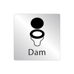 Skylt WC stol - Dam