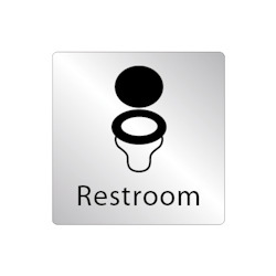 Skylt WC stol - Restroom