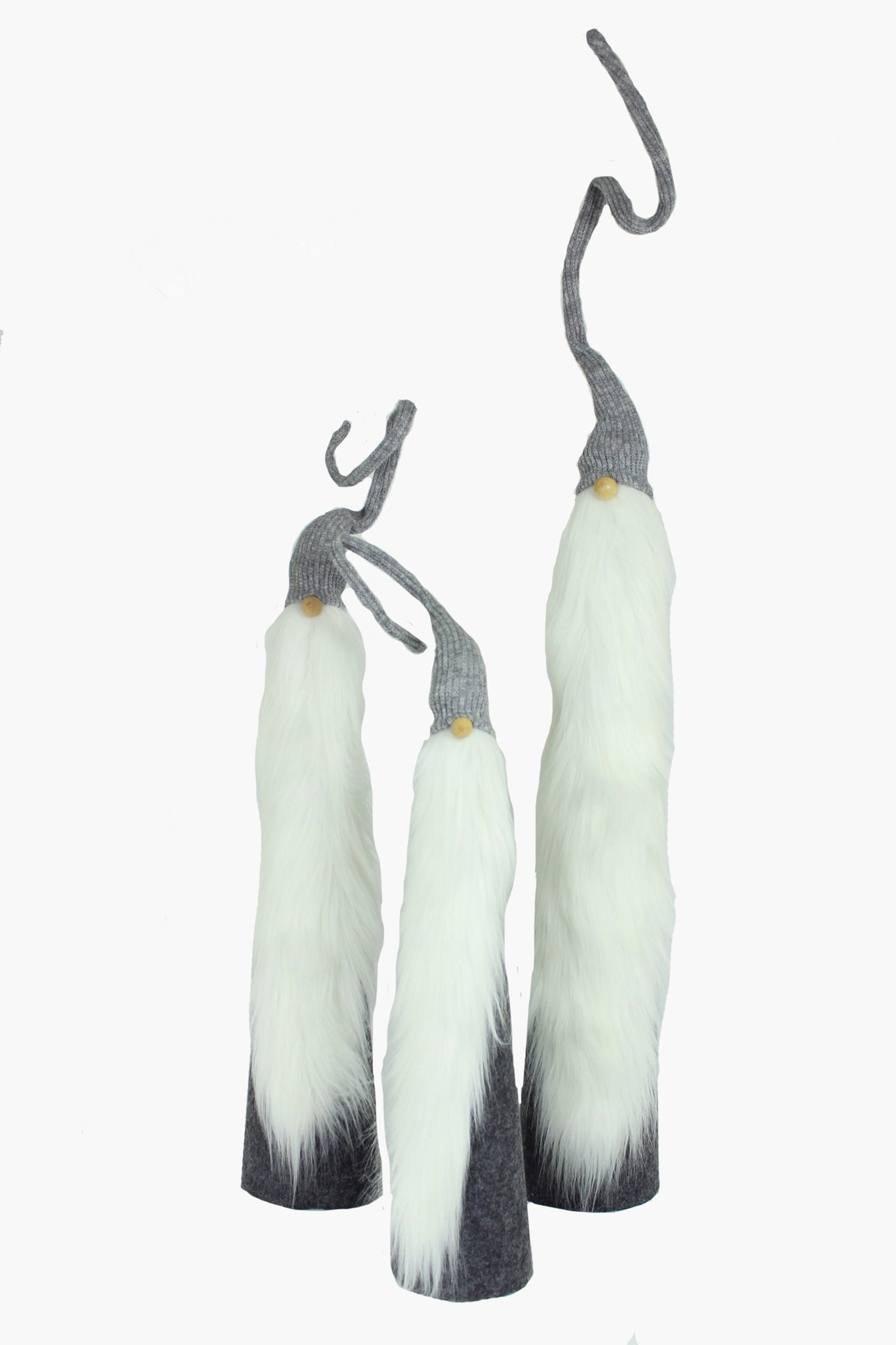 Grå Tomte Stor 3-set
