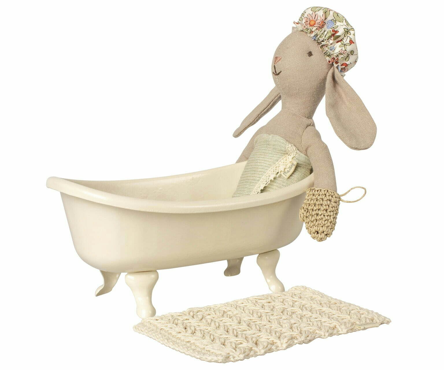 Maileg Dusch Kit Set med Handduk Badmössa och Skrubbhandske