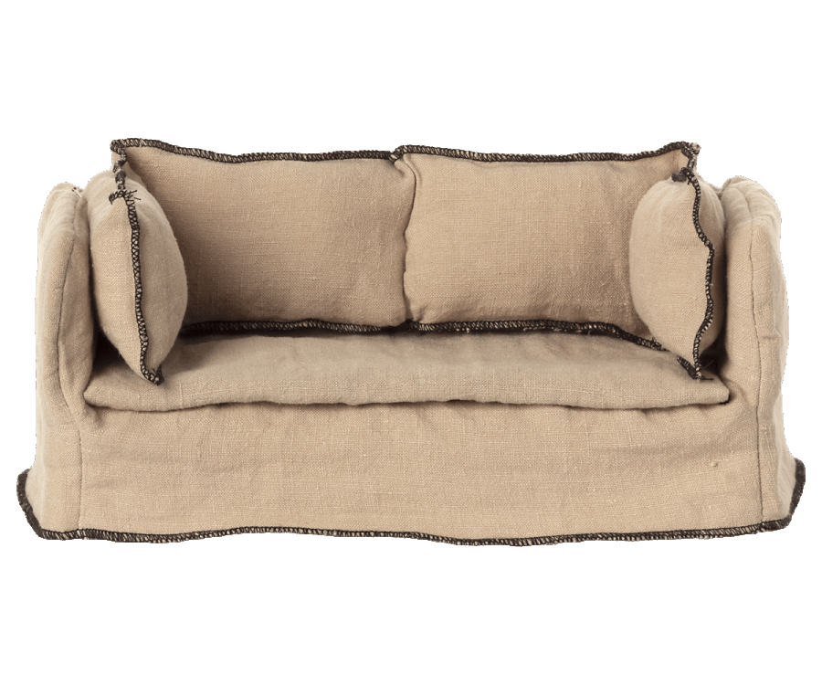 Maileg Soffa till Dockskåp Stor - Brun Beige