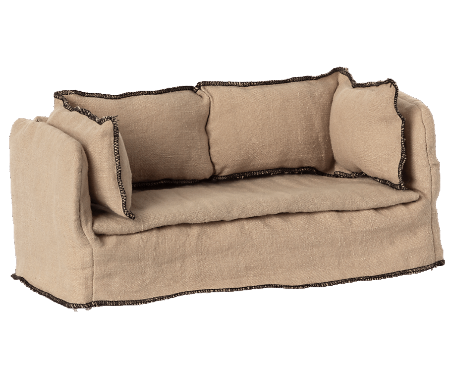 Maileg Soffa till Dockskåp Stor - Brun Beige
