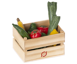 Maileg Låda med Grönsaker - Trälåda Frukt Matvaror