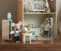 Maileg Vitt Sidobord i Metall - Sideboard Litet Bord Soffbord