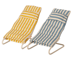 Maileg Randig Solstol till Mus 2-pack - Dockhus Strand Uteplats