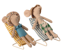 Maileg Randig Solstol till Mus 2-pack - Dockhus Strand Uteplats