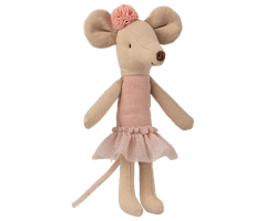 Maileg Ballerina Storasyster Mus med Ballerinakjol och Hårband - Rosa