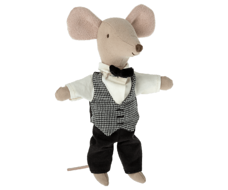Maileg Servitör Mus med Magneter i Händerna - Waiter Mouse