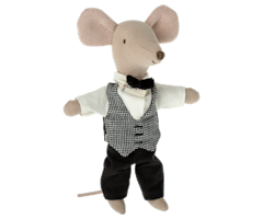 Maileg Servitör Mus med Magneter i Händerna - Waiter Mouse
