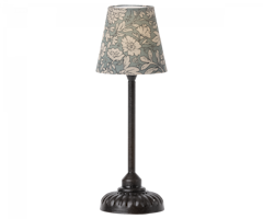 Maileg Vintage Golvlampa Liten Blommig Svart Antracit