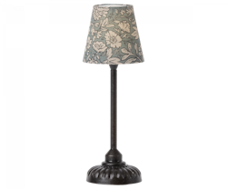 Maileg Vintage Golvlampa Liten Blommig Svart Antracit