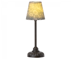 Maileg Vintage Golvlampa Liten Blommig Svart Antracit