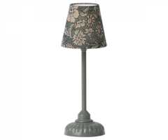 Maileg Vintage Golvlampa Liten Blommig Mint Grön Blå