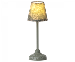 Maileg Vintage Golvlampa Liten Blommig Mint Grön Blå
