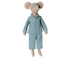 Maileg Maxi Mus med Pyjamas och Sovmask 49 cm