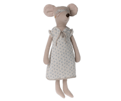 Maileg Maxi Mus med Nattlinne och Sovmask 49 cm