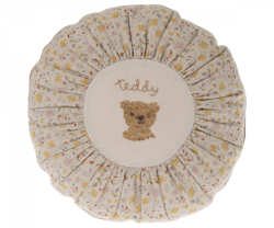 Maileg Rund Kudde Teddy Blommig Rosa