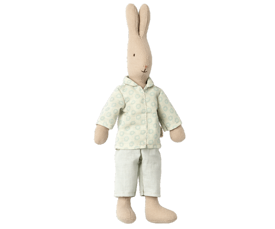 Maileg Kläder till Kanin Storlek 1 - Blå Mönstrad Pyjamas