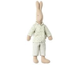 Maileg Kläder till Kanin Storlek 1 - Blå Mönstrad Pyjamas