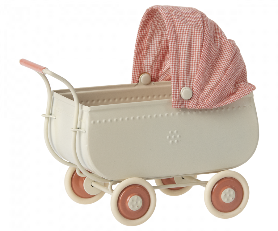 Maileg Vintage Barnvagn till Kaniner Rosa - Pram Micro Coral