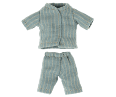 Maileg Pyjamas till Storebror Mus - Blå Randig