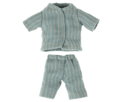 Maileg Pyjamas till Storebror Mus - Blå Randig