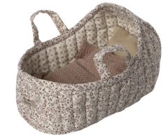 Maileg Carrycot Liggdel Large - Blommig Offwhite med Kudde och Filt
