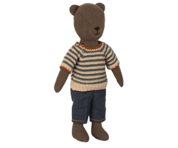 Maileg Kläder till Pappa Teddy - Randig Stickad Tröja och Byxor
