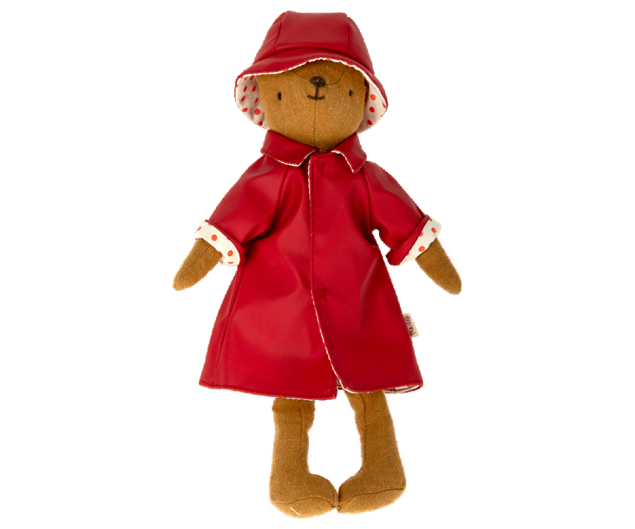 Maileg Regnkläder till Mamma Teddy - Röd med Hatt