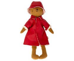 Maileg Regnkläder till Mamma Teddy - Röd med Hatt