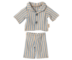 Maileg Pyjamas till Teddy Junior - Randig Blå