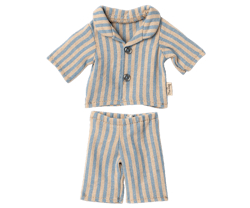 Maileg Pyjamas till Teddy Junior - Randig Blå