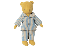 Maileg Pyjamas till Teddy Junior - Randig Blå