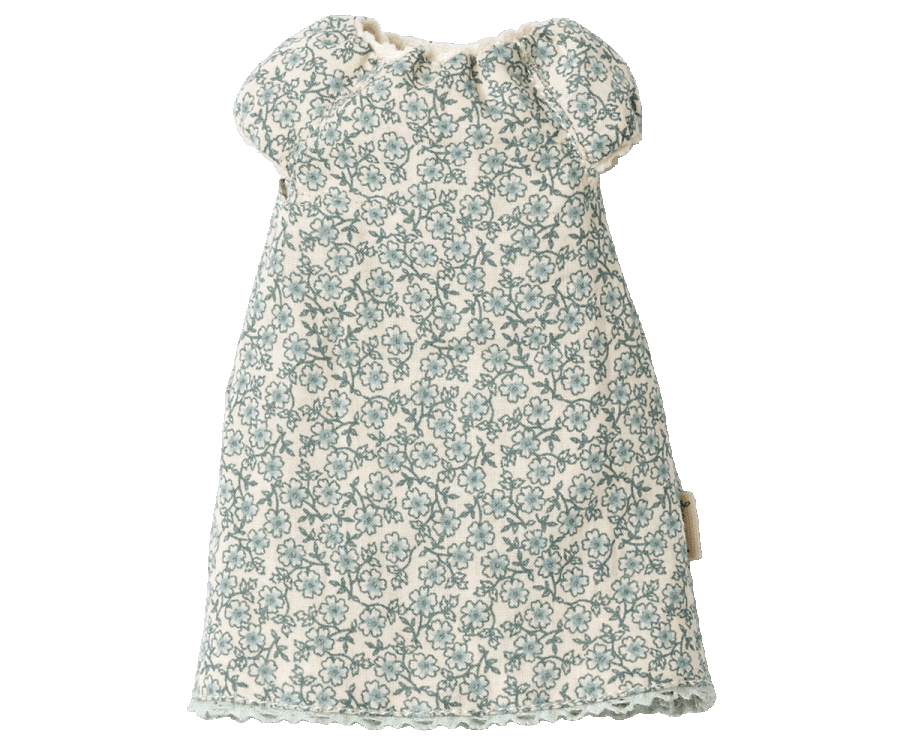 Maileg Nattlinne till Mamma Teddy - Blommigt Blå