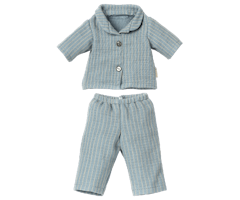 Maileg Pyjamas till Pappa Teddy - Blå Randig