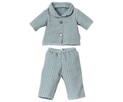 Maileg Pyjamas till Pappa Teddy - Blå Randig