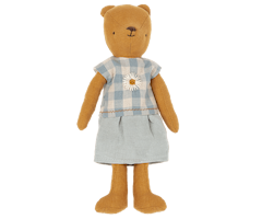 Maileg Klänning till Mamma Teddy - Rutig Blå