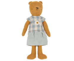 Maileg Klänning till Mamma Teddy - Rutig Blå