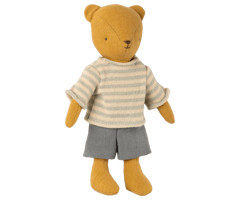 Maileg Kläder till Teddy Junior - Randig Vit Tröja och Blå Byxor