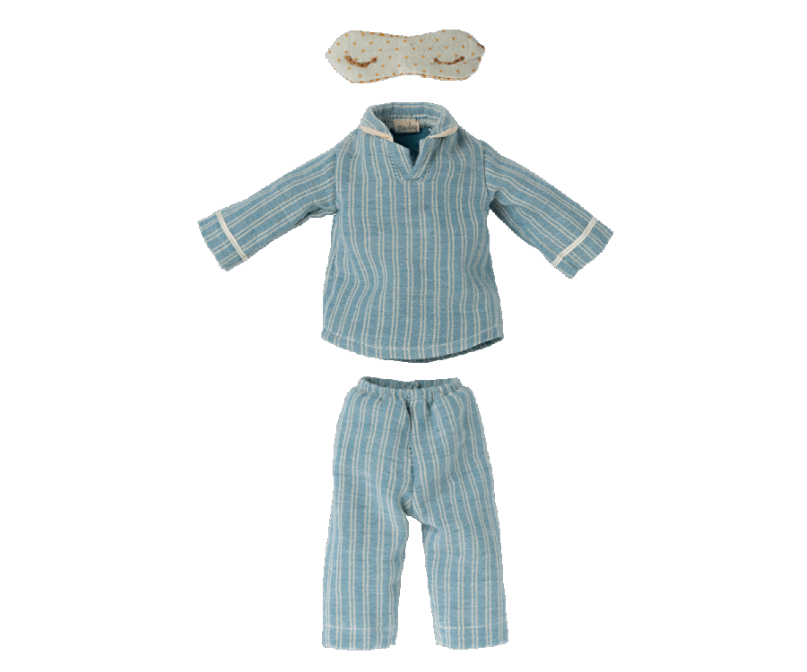 Maileg Medium Mus med Pyjamas och Sovmask 33 cm