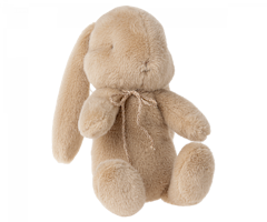 Maileg Kanin i Plysch med Rosett Small Beige - Bunny Plush Cream Peach
