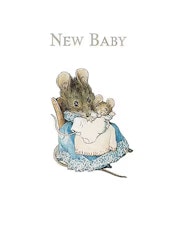 New Baby Mus med Unge - Pelle Kanin Dubbelvikt Kort Stort