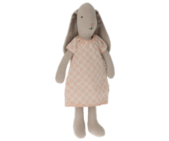 Maileg Kanin storlek 1 - Bunny med Rosa Blommigt Nattlinne