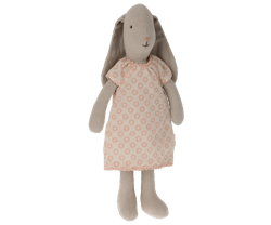 Maileg Kanin storlek 1 - Bunny med Rosa Blommigt Nattlinne