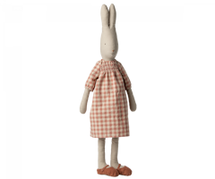 Maileg Kanin Strl 5 - Rabbit med Röd Rutig Klänning och Skor